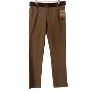 Ruff Hewn Women Jeans Sz 10 33x31 Straight Brown Denim Belted Western Boho